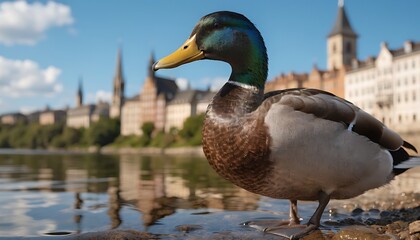 Fototapeta premium duck on the water
