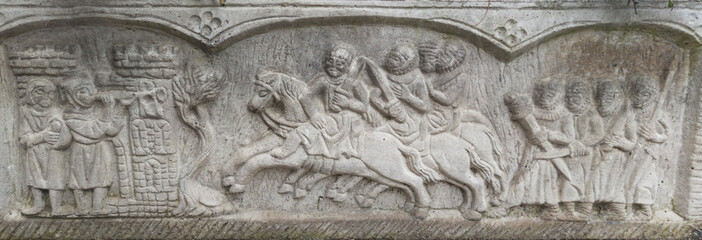 Obraz premium Fighting medieval scene