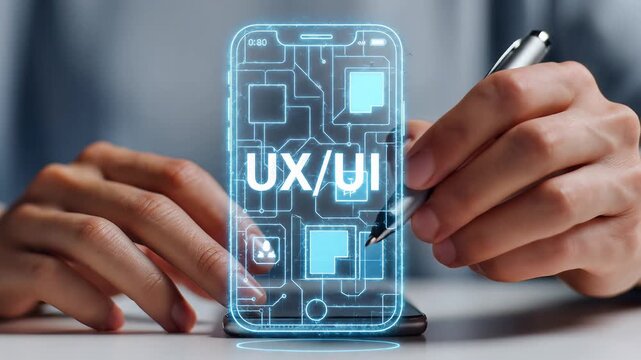 UX UI Design Concept for Mobile Application Development.