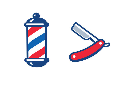 A vector illustration featuring a traditional red, white, and blue