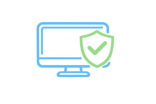 A minimalist flat vector illustration of a light blue desktop