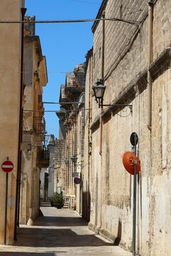 Nardo in Apulia, Italy. Italian town street view.
