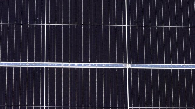 Construction of a Solar Power Plant, installation panels - (4K)