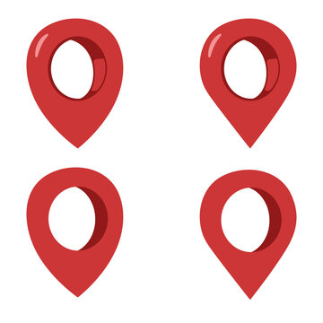 Red location pins.
