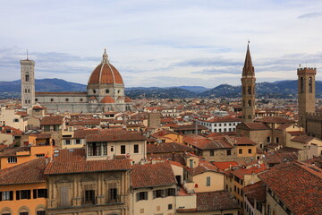 Fototapeta premium Santa Maria del Fiore and the Piazza del Duomo in Florence, Italy