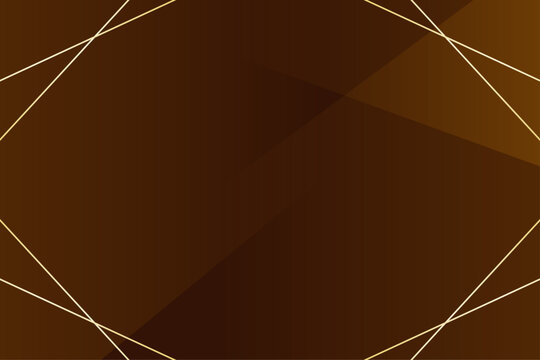高級感のある茶色背景と金ラインのフレームデザイン素材