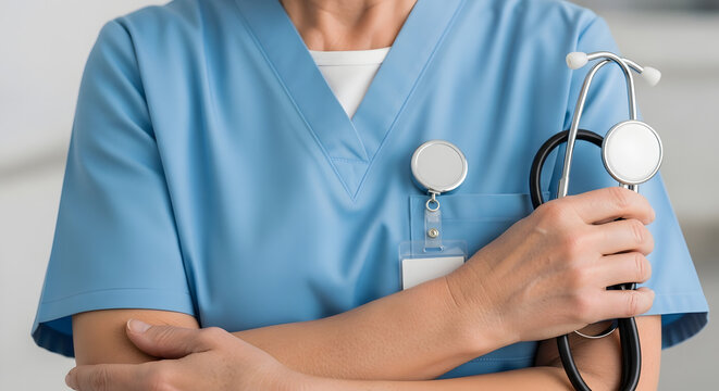 Medical Nurse with Stethoscope