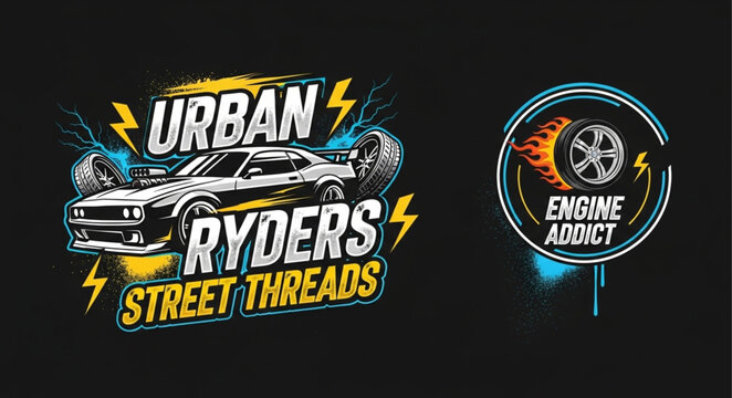 Urban Ryders Street Threads Car Graphic Design.