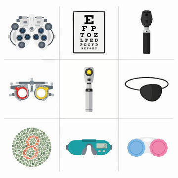 Eye Examination and Vision Care Icons