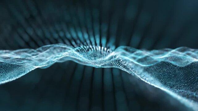 Digital wave pattern on dark background for commercial backgrounds, digital design, and advertising