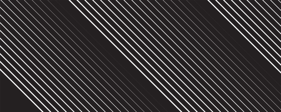 Black straight parallel lines of different thickness in row pattern. Halftone background from stripes for design. Vector Illustration isolated on transparent.
