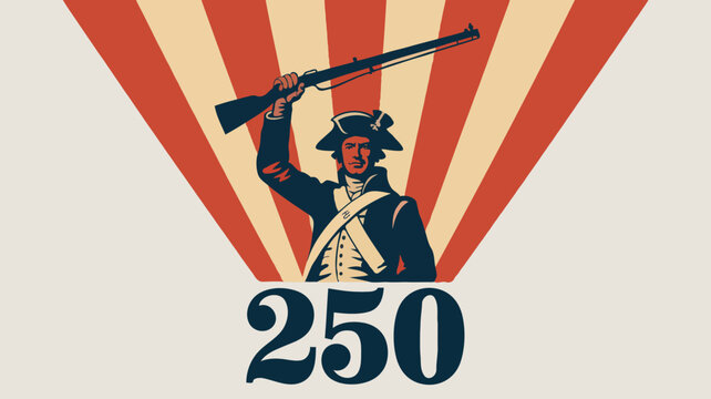 Revolutionary Soldier USA 250 Anniversary