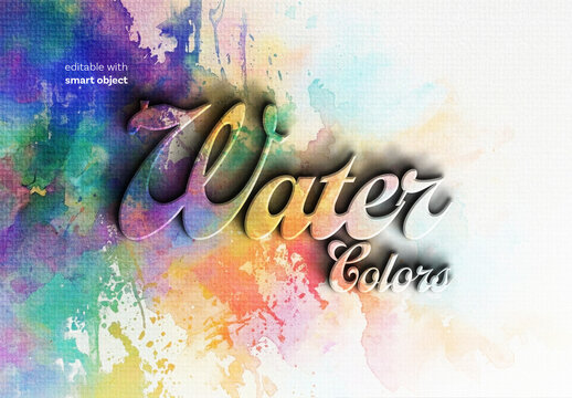 Watercolors Text Effect