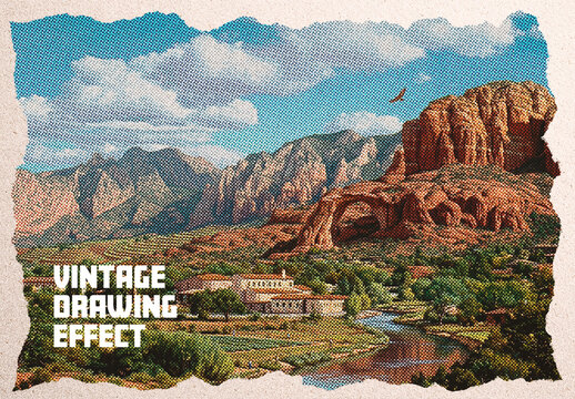 Vintage Drawing Photo Effect