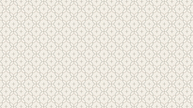 Seamless floral Sashiko pattern in soft neutral colors, 16:9 ratio