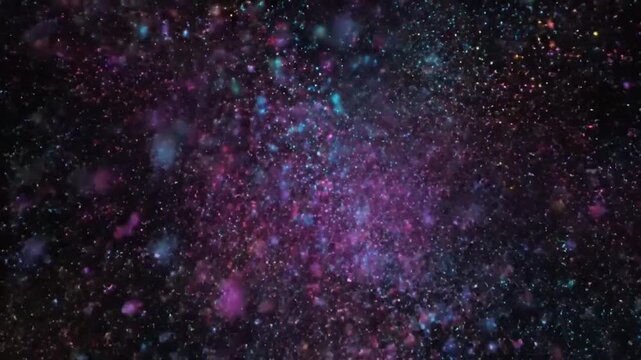 Colorful fireworks explode in a dark night sky creating a vibrant visual spectacle