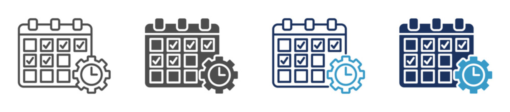 scheduling multi purpose icon set