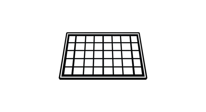 Simple grid pattern graphic in black and white a stark silhouette