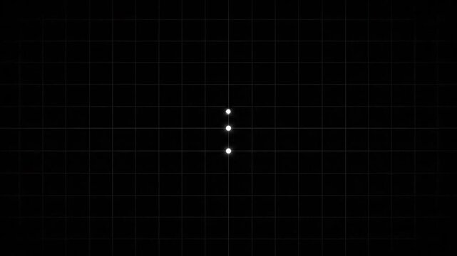 Abstract glowing dots forming a grid pattern on a dark background