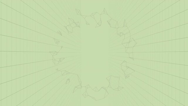 Animation of shapes over light trails