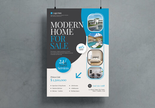 Modern Home For Sale Flyer Template