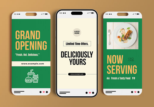 Restaurant Food Story Template Design