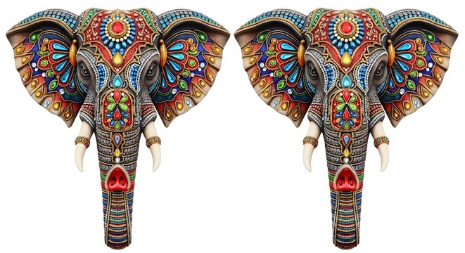 illustration of Thrissur Pooram festival with elephant in yellow background,onam Festival.illustration