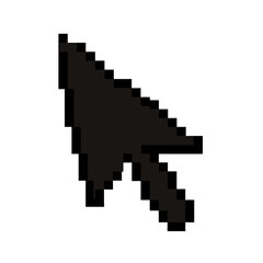 Fototapeta premium Pixelated vector mouse cursor arrow in design on a clean background