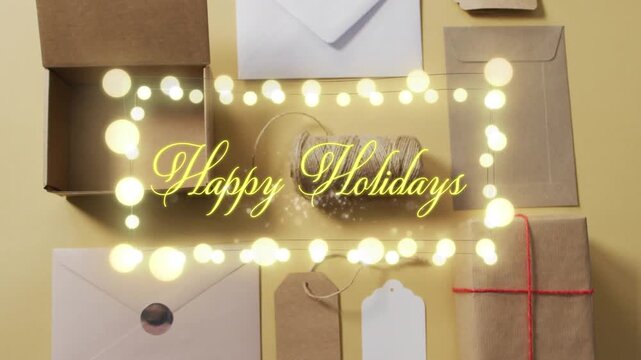 The video features a glowing festive christmas message with a green screen