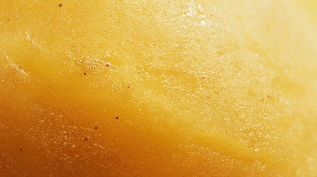 Macro texture of boiled potato surface, soft smooth structure, warm yellow tones, subtle moisture, evenly lit, clean minimal composition