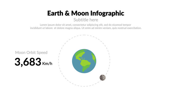 Universe 2 &ndash; Animated Space, Planets and Galaxy Data Visualization, Astronomy Infographic for Science, Education and Presentation