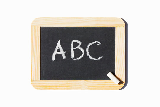 ABC letters written on blackboard