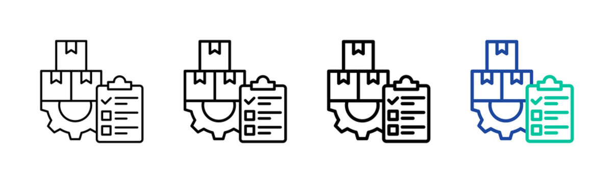 Inventory Management Icon Collection Different Style Outline