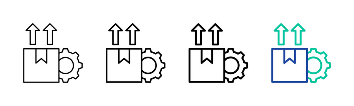 Integrated Logistics Icon Collection Different Style Outline