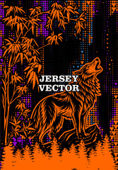Fototapeta premium wolf vector sublimation desig...