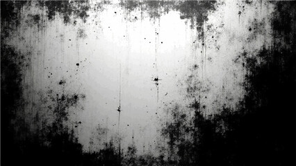 Obraz premium Vector Grunge-textured concrete wall with dark borders and worn stains reveals age-old tales of decay with deep dark contrast. Perfect texture art for designers and old style lovers