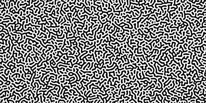 Abstract Reaction-diffusion Turing pattern natural texture gray gradient color scheme. Linear design with biological algorithm psychedelic background. Reaction-diffusion or truing patter