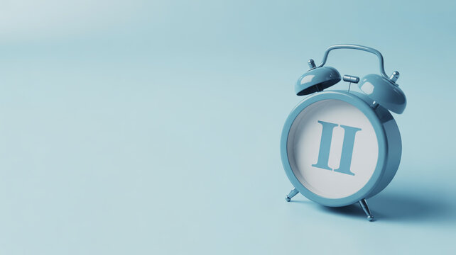 alarm clock on blue