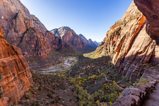 Trail to Angels Landing on sunny day