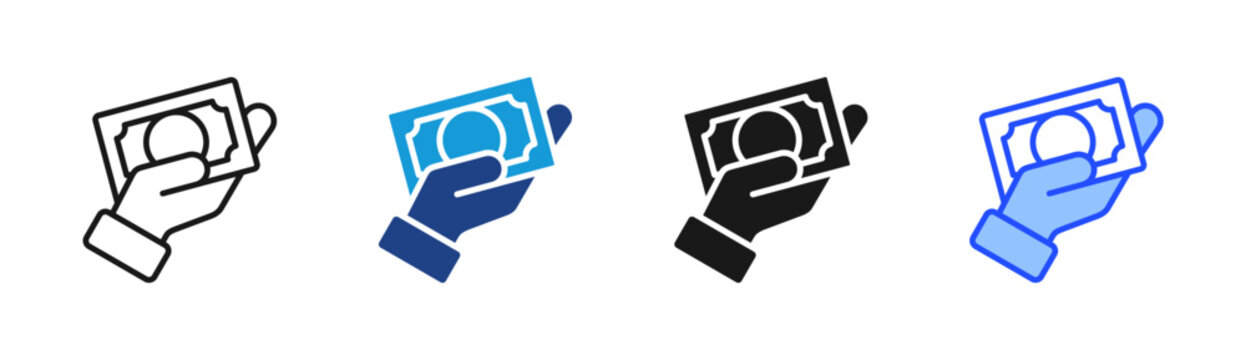 Money Payment icon set multiple style collection