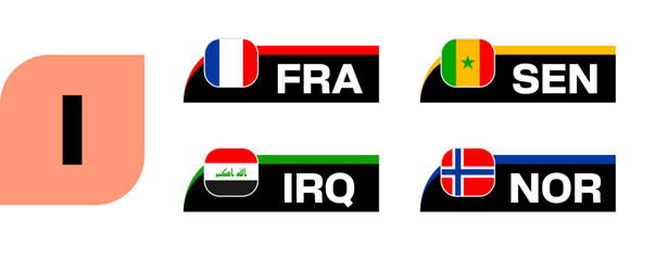Country Flags Tournament Stylized © lunarts_studio