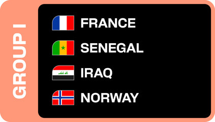 2026 Football Group Flags Stylized © lunarts_studio