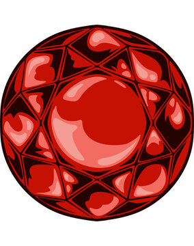 Red Gemstone Illustration