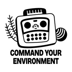 A glyph sticker of environmental controller device    © SmashingStocks
