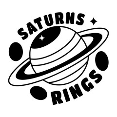 A glyph sticker of saturn planet    © SmashingStocks