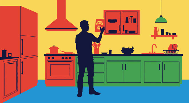 Man holding a glass of juice.