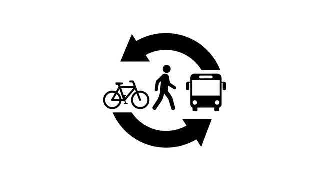 Transportation Modes Cycle Sharing Icon.