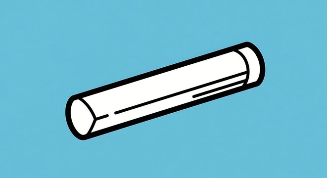 Simple white cylinder icon.