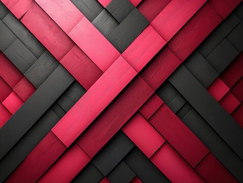 A vibrant abstract background with intersecting red and black stripes