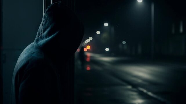 [Watching from the Shadows: A Nocturnal Surveillance Sequence]